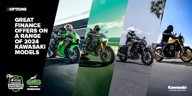 Kick-start 2025 with a new Kawasaki from 0% HP!