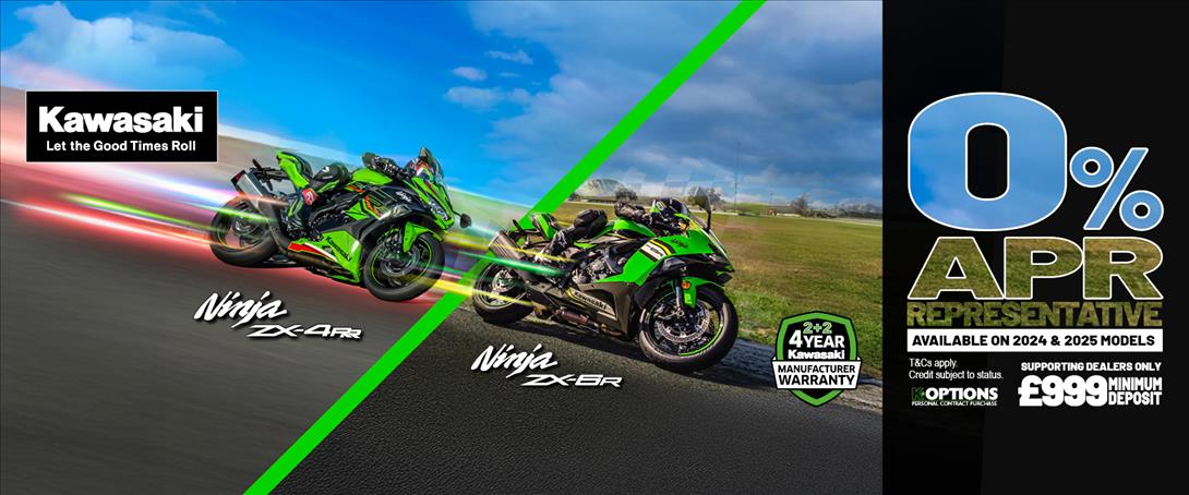 Ninja ZX-4RR and Ninja ZX-6R now available with 0% HP and 3.9% PCP APR Representative