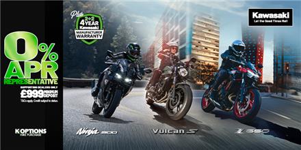 Enjoy 0% HP and 5.9% PCP on a wide range of Kawasaki machines! 