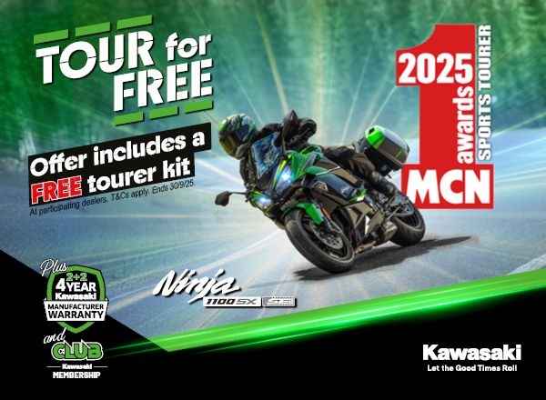 Tour for Free with the award winning Ninja 1100SX!
