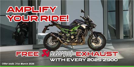 Amplify your 2026 With A Free Z900 Exhaust Upgrade! 