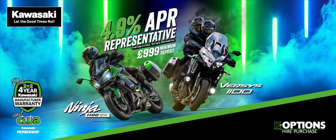 Kawasaki K-Options Low-Rate Finance Now Available on Versys 1100 & Ninja 1100SX