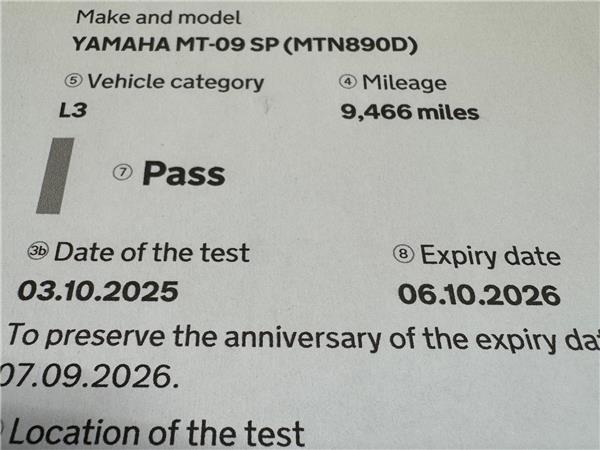 2022 YAMAHA MT-09 SP