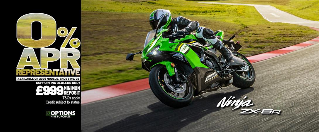 2025MY Ninja ZX-6R now available with 0% APR HP
