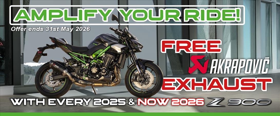 Amplify your 2026 With A Free Z900 Exhaust Upgrade! 