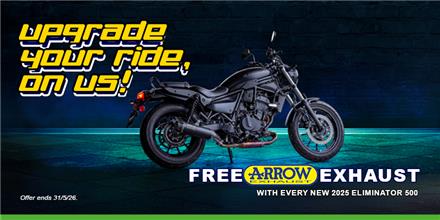 Cruise away with a free Arrow exhaust!