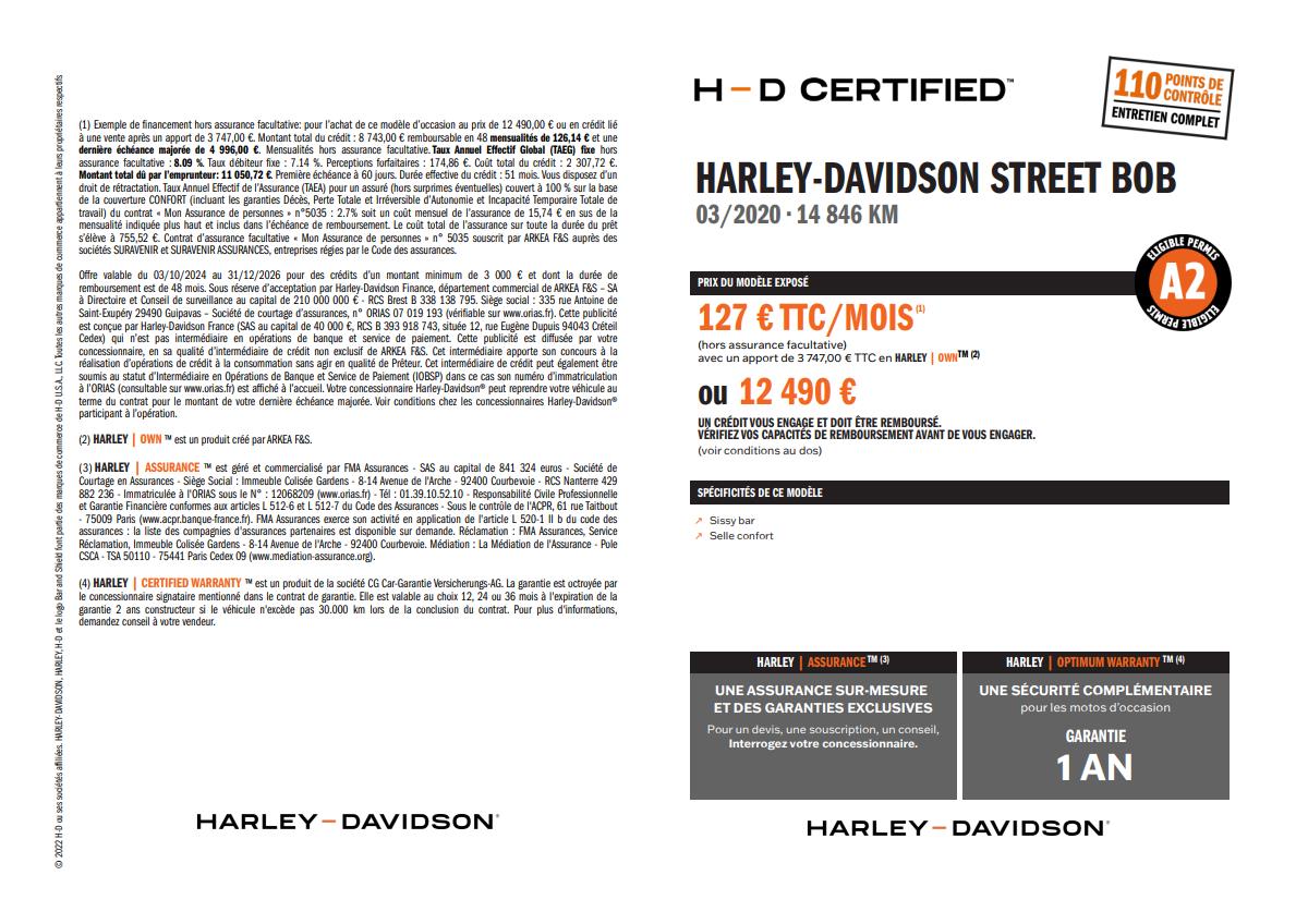 2020 HARLEY-DAVIDSON STREET BOB