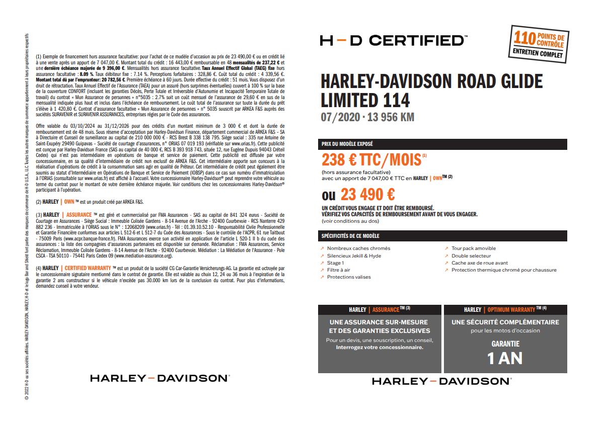 2020 HARLEY-DAVIDSON ROAD GLIDE