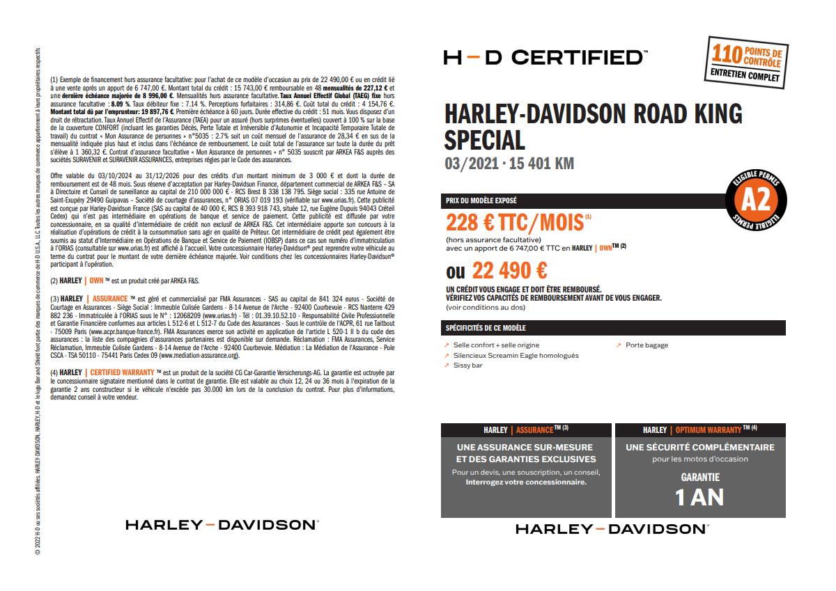2021 HARLEY-DAVIDSON ROAD KING