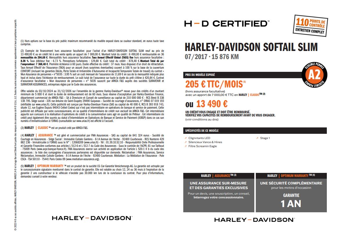 2017 HARLEY-DAVIDSON SLIM