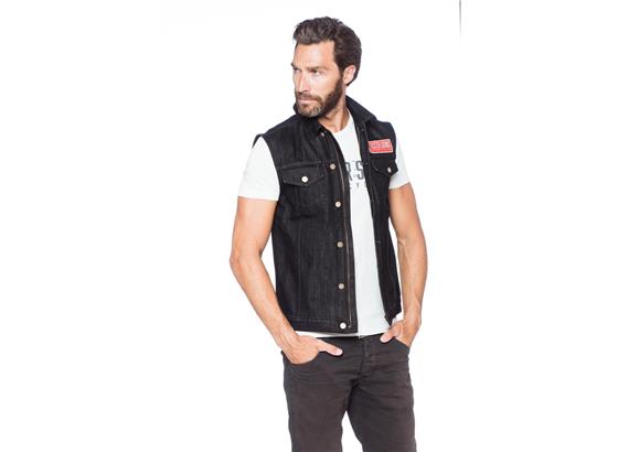 Denim sale trucker vest