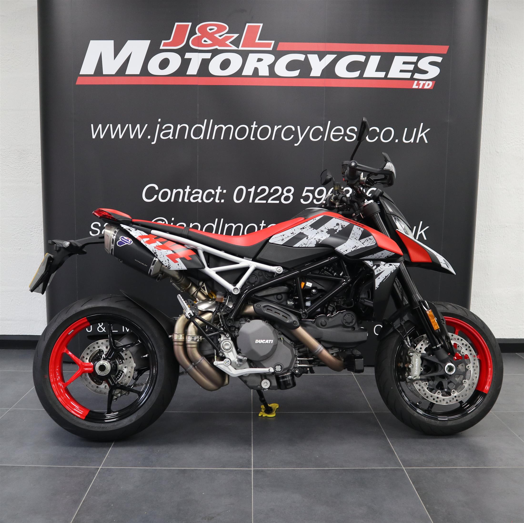 Ducati Hypermotard 950 RVE, PDI Miles, Termignoni Road Approved Silencers