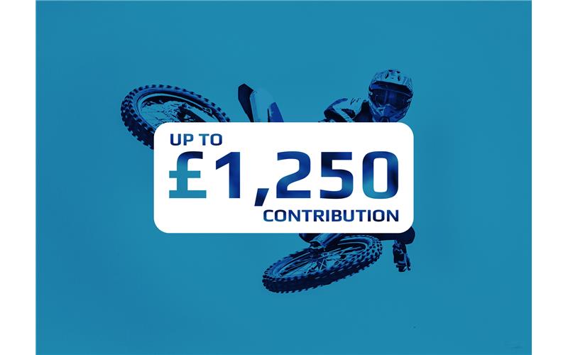 £1,250 contribution towards selected YZ & WR models