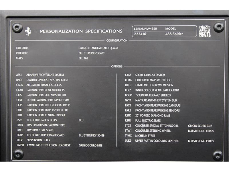 2017 Ferrari 488 Spider F1 DCT