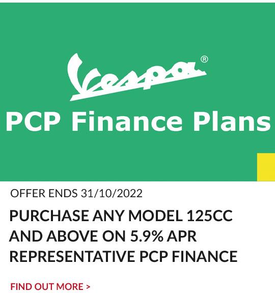 Purchase any model 125cc and above on 5.9% APR Representative PCP Finance