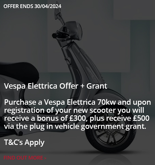Vespa Elettrica 70KW Promotion + Grant