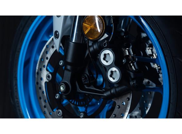 Large diameter dual radially mounted front disc br