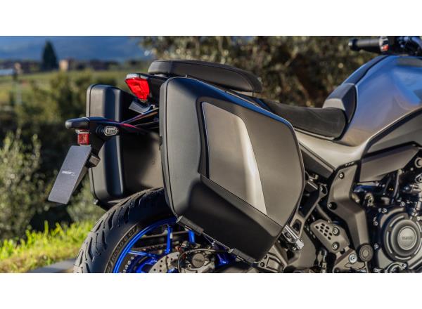 Touring ready with hard side cases and centre stan
