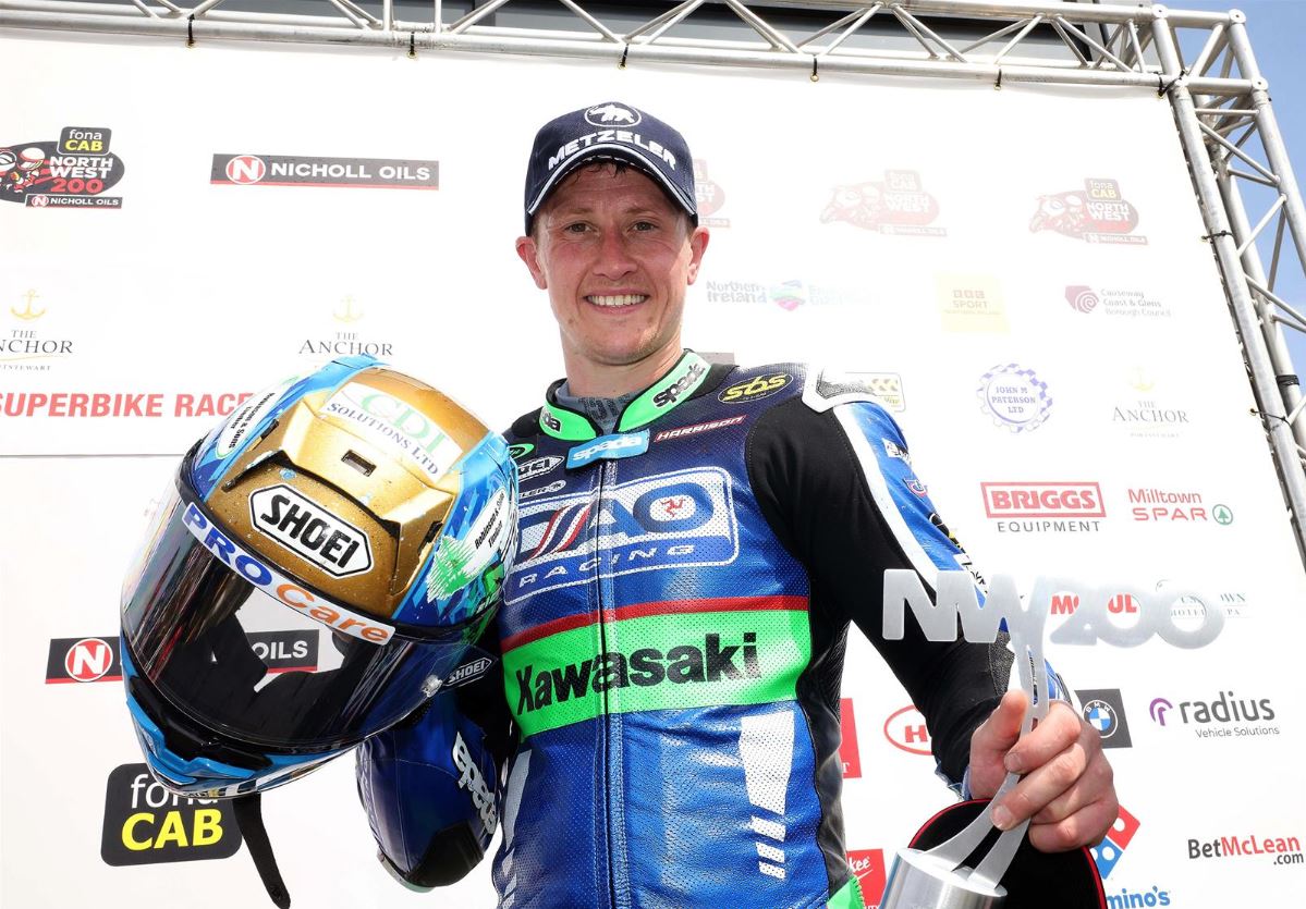 Podium Delight For Kawasaki at the North West 200!