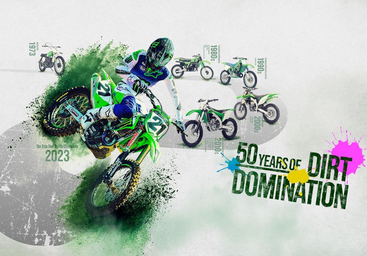 Kawasaki KX brand celebrates 50th Anniversary | 50 Years of Dirt Domination