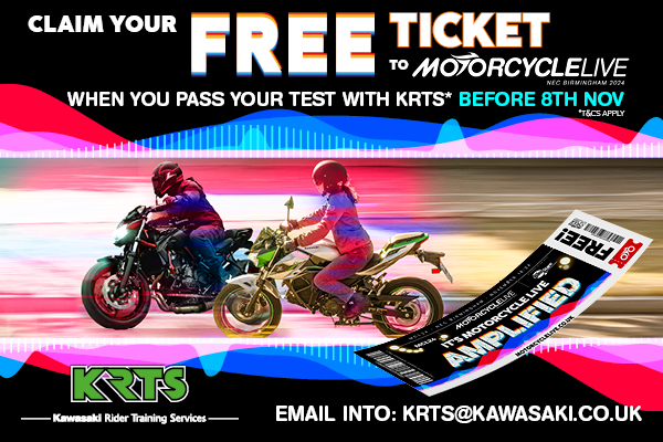 Pass Your Motorcycle Test with KRTS and Receive a Free Ticket to Motorcycle Live 2024