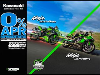 Ninja ZX-4RR and Ninja ZX-6R now available with 0% HP and 3.9% PCP APR Representative