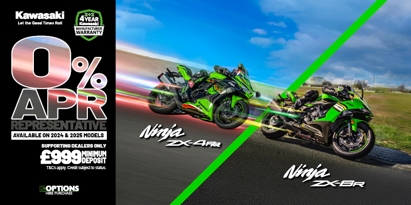 Ninja ZX-4RR and Ninja ZX-6R now available with 0% HP and 3.9% PCP APR Representative
