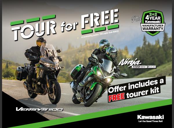 Tour For Free With The Ninja 1100SX and Versys 1100 Families!