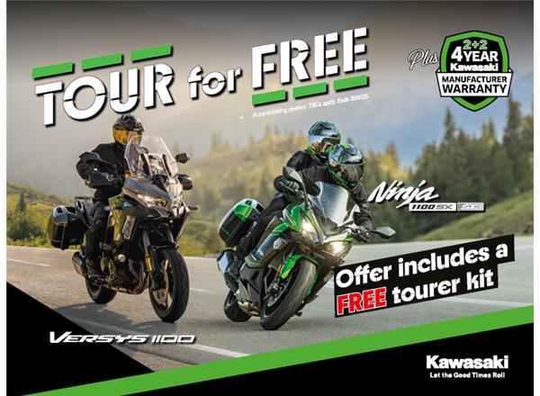 Tour For Free With The Ninja 1100SX and Versys 1100 Families!
