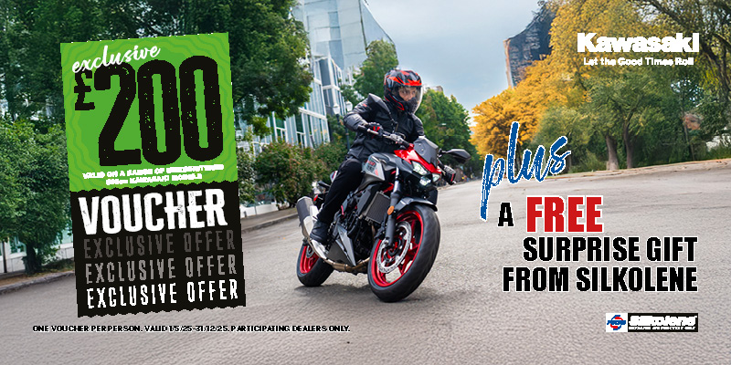Get a free gift with Kawasaki and Silkolene!