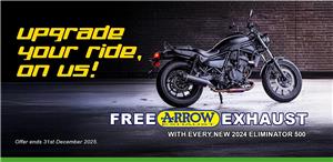 Cruise away with a free Arrow exhaust!