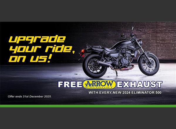 Cruise away with a free Arrow exhaust!
