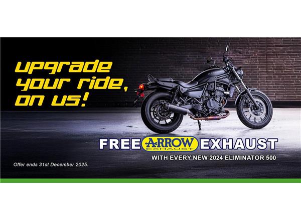 Cruise away with a free Arrow exhaust!