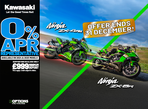 Ninja ZX-4RR and Ninja ZX-6R now available with 0% HP and 3.9% PCP APR Representative