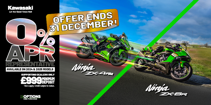 Ninja ZX-4RR and Ninja ZX-6R now available with 0% HP and 3.9% PCP APR Representative