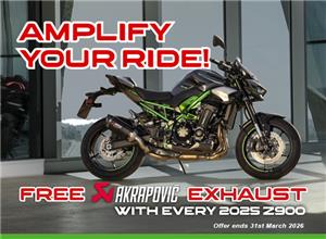 Amplify your 2026 With A Free Z900 Exhaust Upgrade! 