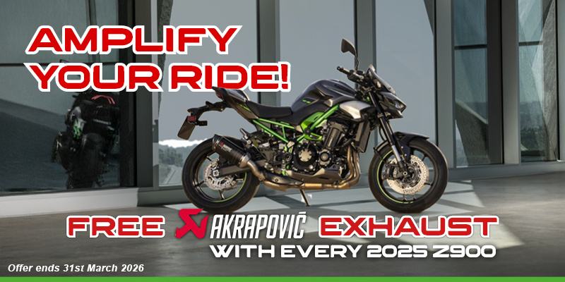 Amplify your 2026 With A Free Z900 Exhaust Upgrade! 