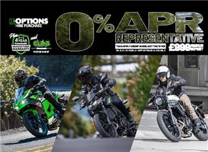 Enjoy 0% APR on HP and 5.9% PCP APR Representative on a wide range of Kawasaki machines!