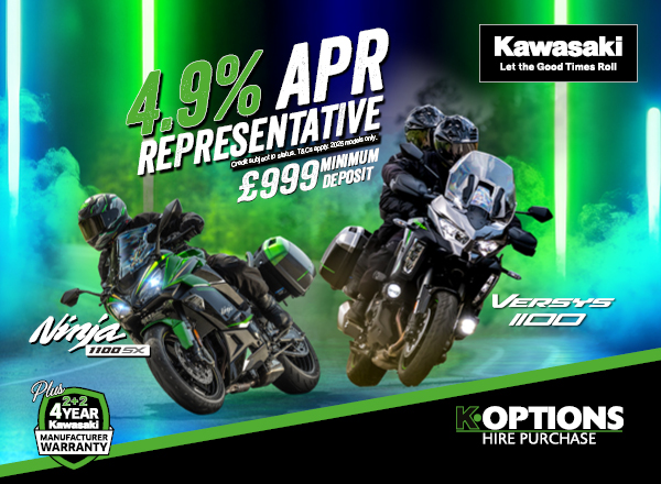 Kawasaki K-Options Low-Rate Finance Now Available on Versys 1100 & Ninja 1100SX