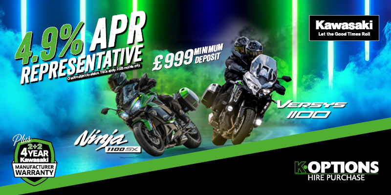 Kawasaki K-Options Low-Rate Finance Now Available on Versys 1100 & Ninja 1100SX