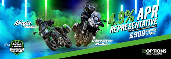 Kawasaki K-Options Low-Rate Finance Now Available on Versys 1100 & Ninja 1100SX