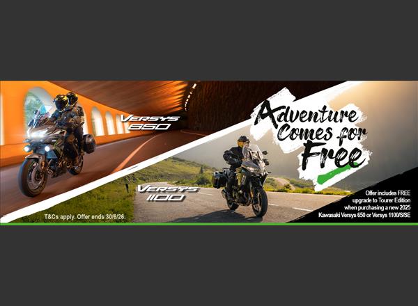 Adventure Comes For Free With Kawasaki This Spring!