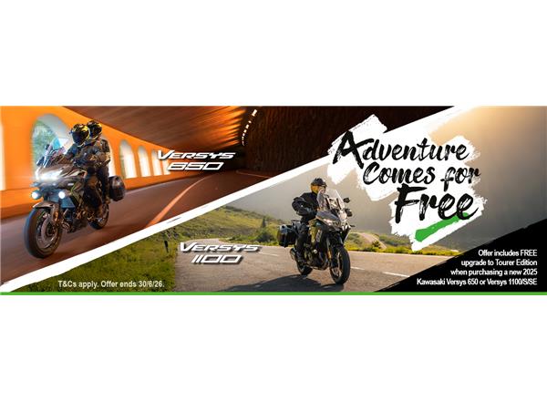 Adventure Comes For Free With Kawasaki This Spring!