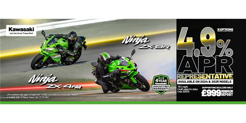 2025MY Ninja ZX-6R now available with 0% APR HP