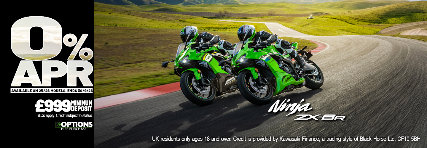 2025 and 2026MY Ninja ZX-6R now available with 0% APR HP