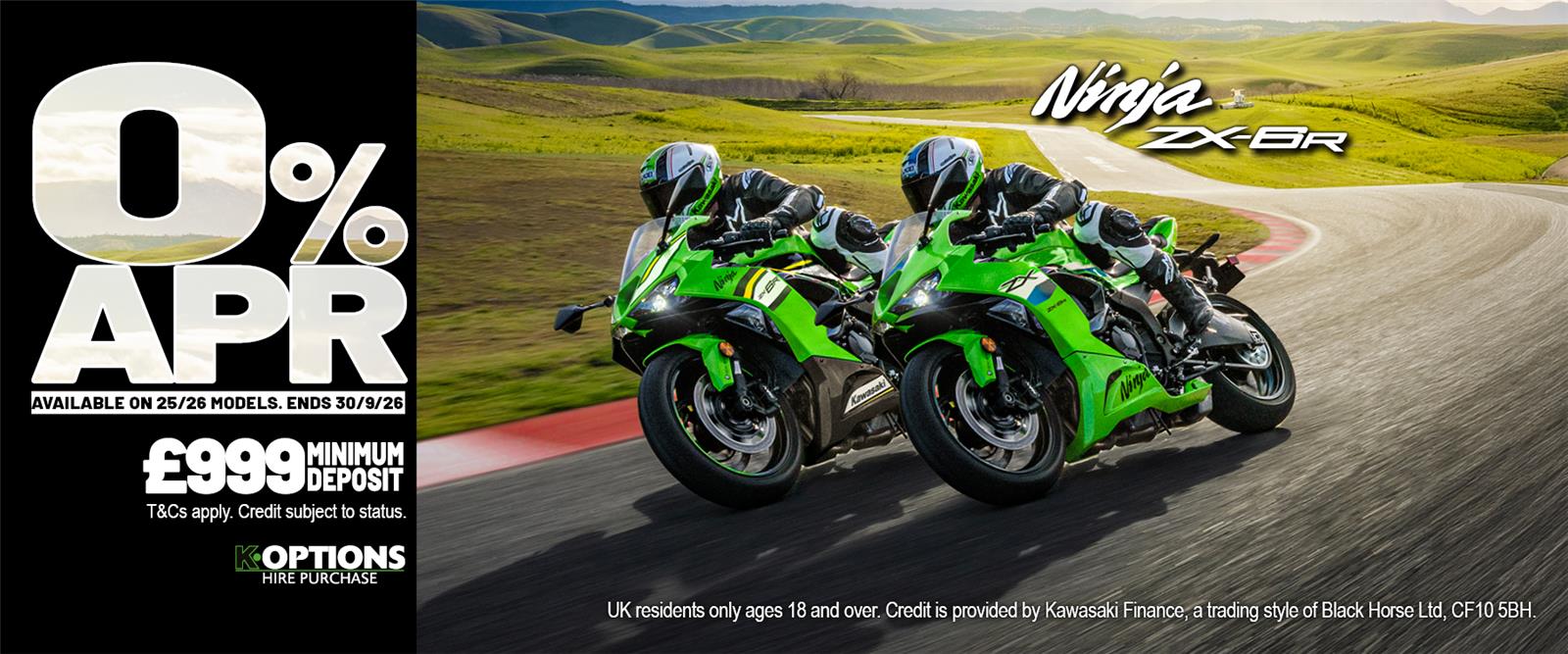 2025MY Ninja ZX-6R now available with 0% APR HP