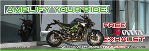 Amplify your 2026 With A Free Z900 Exhaust Upgrade! 