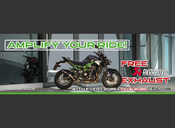 Amplify your 2026 With A Free Z900 Exhaust Upgrade! 