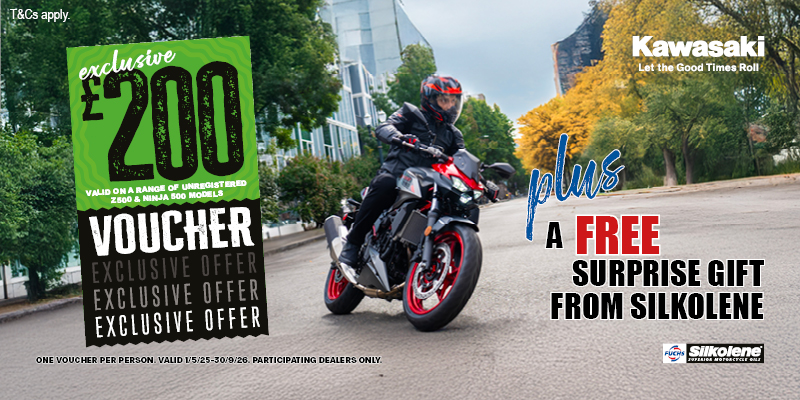 Get a free gift with Kawasaki and Silkolene!