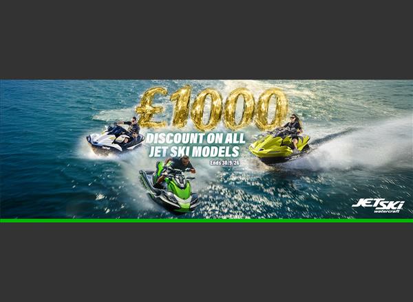 £1,000 Off All Kawasaki Jet Ski Models!